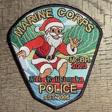 USMC 2023 Hawaii Christmas Police Patch Federal Law Enforcement Marine Corps MSG