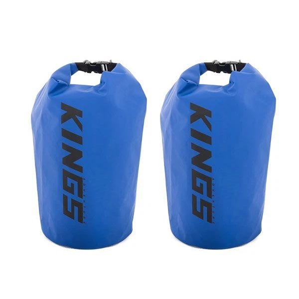 2x Adventure Kings Portable 15L Waterproof Dry Bag with included shoulder strap