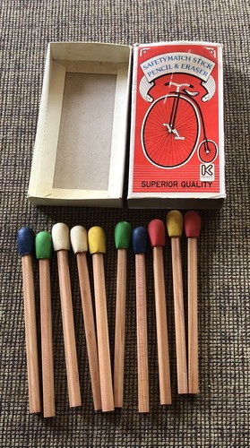 Vintage TOKO Sicherheit Match Stick Bleistift Radierer - Japan - Bild 1 von 6