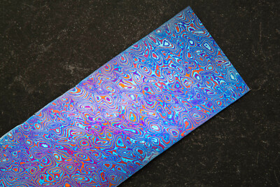 Titanium Damascus Billet 10