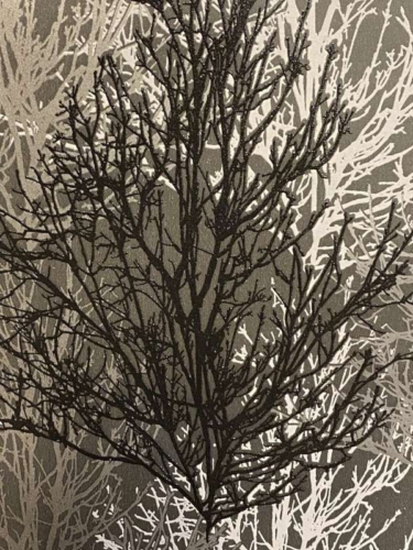 AS CREATION JEWEL GLITTER 34819-4 VINYL WALLPAPER BLACK GREY SILVER TREES - Picture 4 of 11