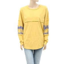 Urban Outfitters UO Embroidered Seamed Tee Tunic Top Pullover Oversized S 258720