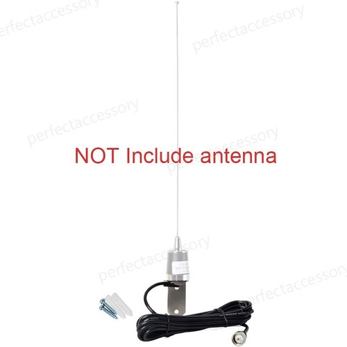 NMO 3/8" to 3/4" Hole Antenna Mount w/ L-Bracket & 13' RG-58 Coax Cable PL-259 - Picture 6 of 6