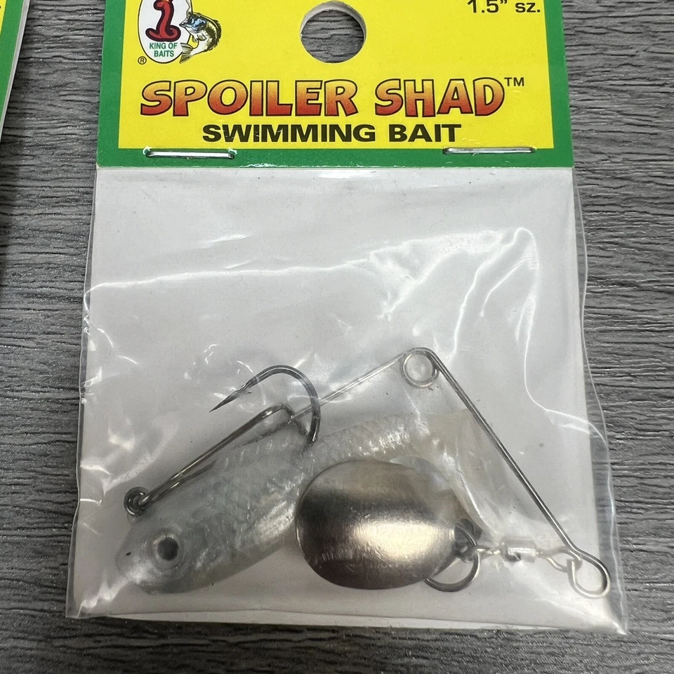 Creme Spoiler Shad 1.5 英寸游泳饵锅炉旋转火老虎和珍珠 — 第 3/4 张图片