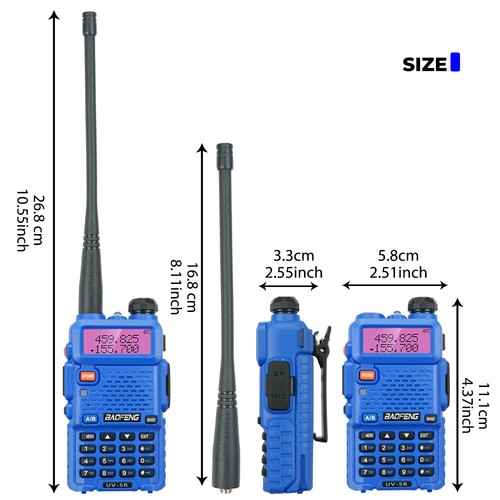 10X Baofeng UV-5R UHF VHF Dual Band Two Way Ham Radio Walkie Talkie Transceiver - Zdjęcie 2 z 12