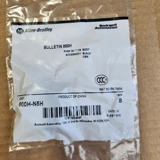 New Allen-Bradley 800H-N5H * Push Button Boot, Black