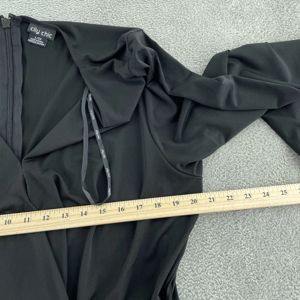 Mono City Chic negro para mujer talla grande L 20 3189 Foto 4 de 4