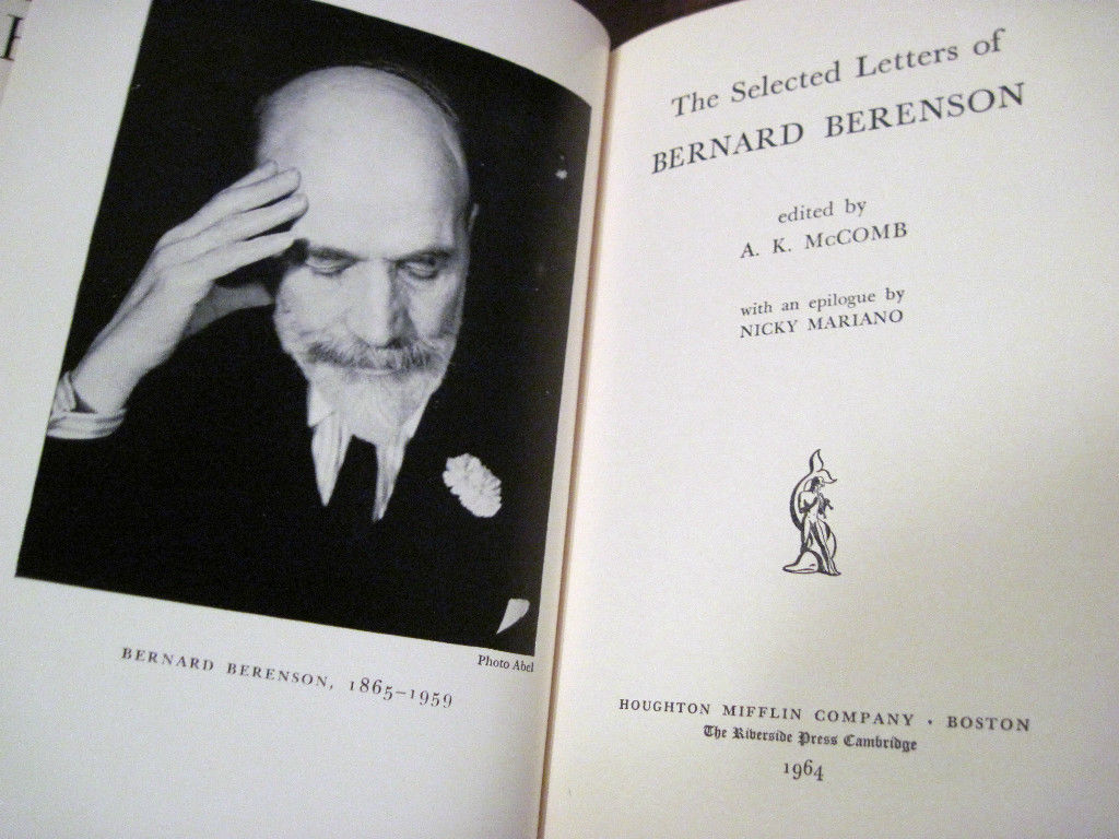 1st Edition The Selected Letters Bernard Berenson Classic Art