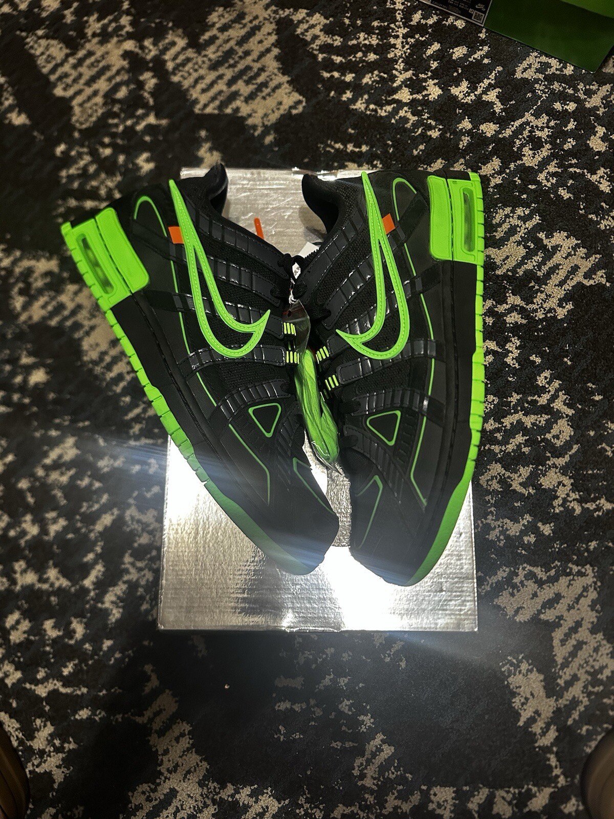 OFF WHITE X NIKE Taglia 11 5 Nike Air Rubber Dunk x Off White Low Green Strike