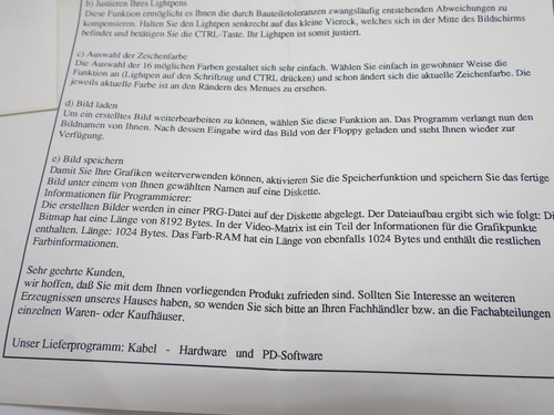 Lightpen 2135 mit Diskette und Beschreibung für Commodore 64 / C128. GETESTET - Bild 5 von 10