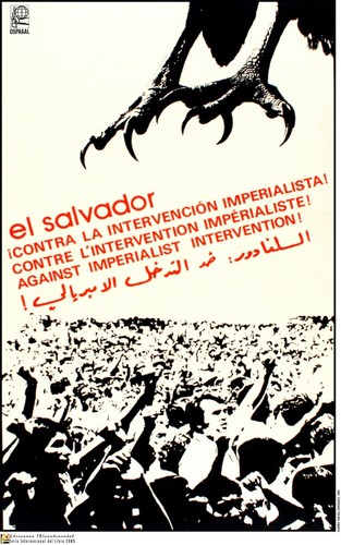 Poster politico.SET di 5.Propaganda cubana.Solidarietà indipendenza El Salvador - Foto 3 di 5