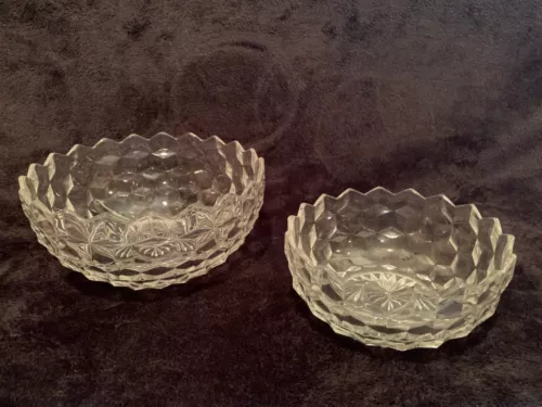 Fostoria American 2056 - 8" and 6" Regular Nappy Bowls