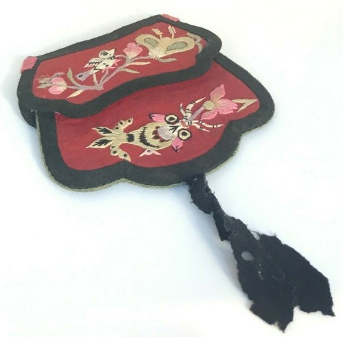 A Nice Antique Chinese Embroidered Linen Pouch Used to Store Personal Items - 第 2/3 張圖片