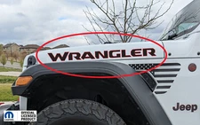 Fits 2019-2025 Jeep Wrangler Hood Letters Graphics Side Vinyl Decals
