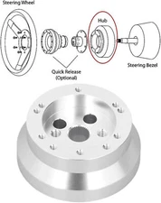 5 & 6 Hole Steering Wheel Polished Short Hub Adapter Ididit For GM