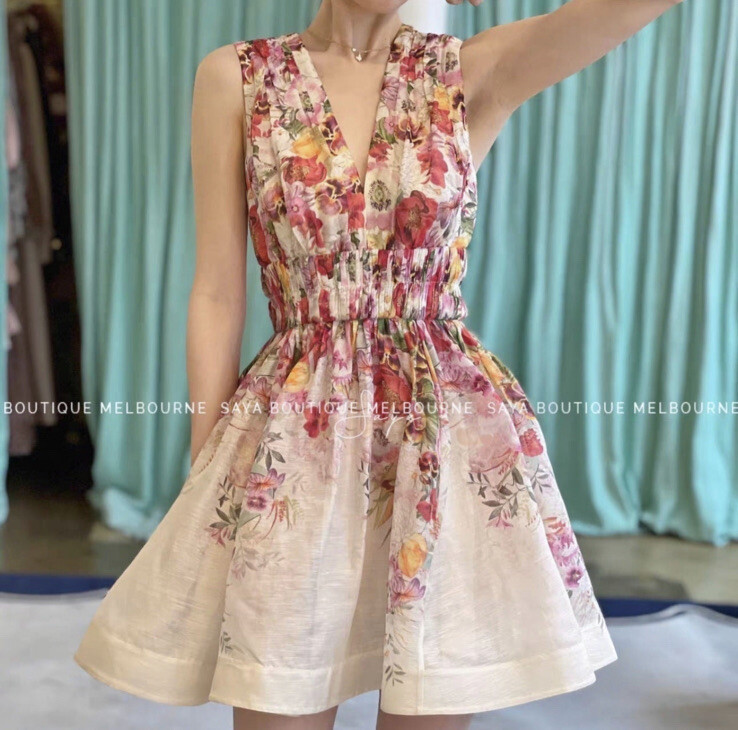 NWOT $1,150 Zimmermann Wonderland Silk Linen Elka Poppy NWOT $1,150 Zimmermann Wonderland Silk Linen Elka Poppy