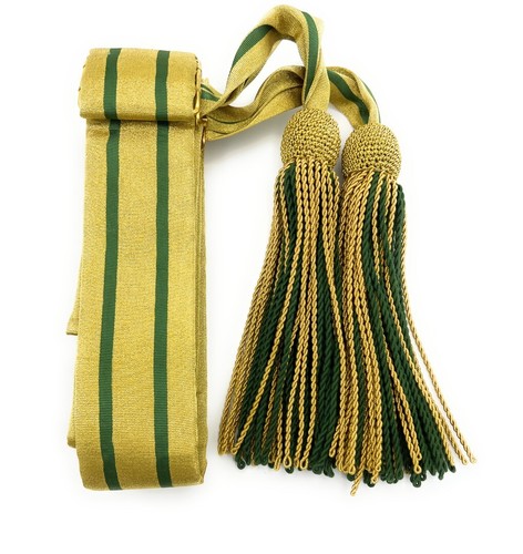 Sash Army Military Sash Waist Belt Ceremonial Sash Gold Green R1805 - Picture 3 of 18