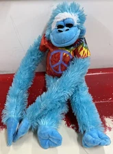 ADVENTURE PLANET Hanging Monkey Green Plush PEACE Tie-Dyed  Shirt