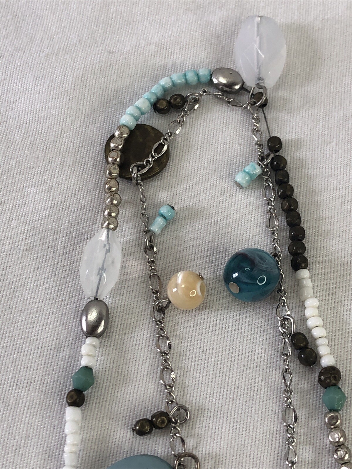 Express Signed Double Strand Turquoise Necklace S… - image 8