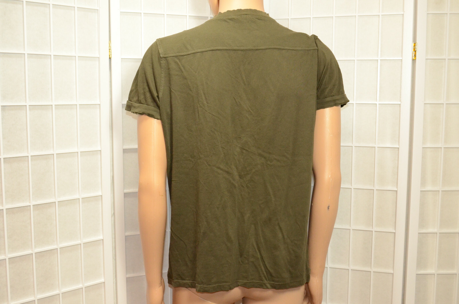 Mens All Saints double henley crew neck tee tshirt eBay