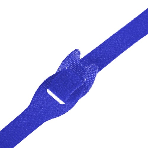 Reusable Cable Ties 8 Inch Hook and Loop Cord Wraps Blue Adjustable Strap 50pcs - Picture 5 of 5