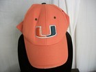 Baseball Cap, University of Miami Hurricanes Orange, by Zephyr, Adjustable
