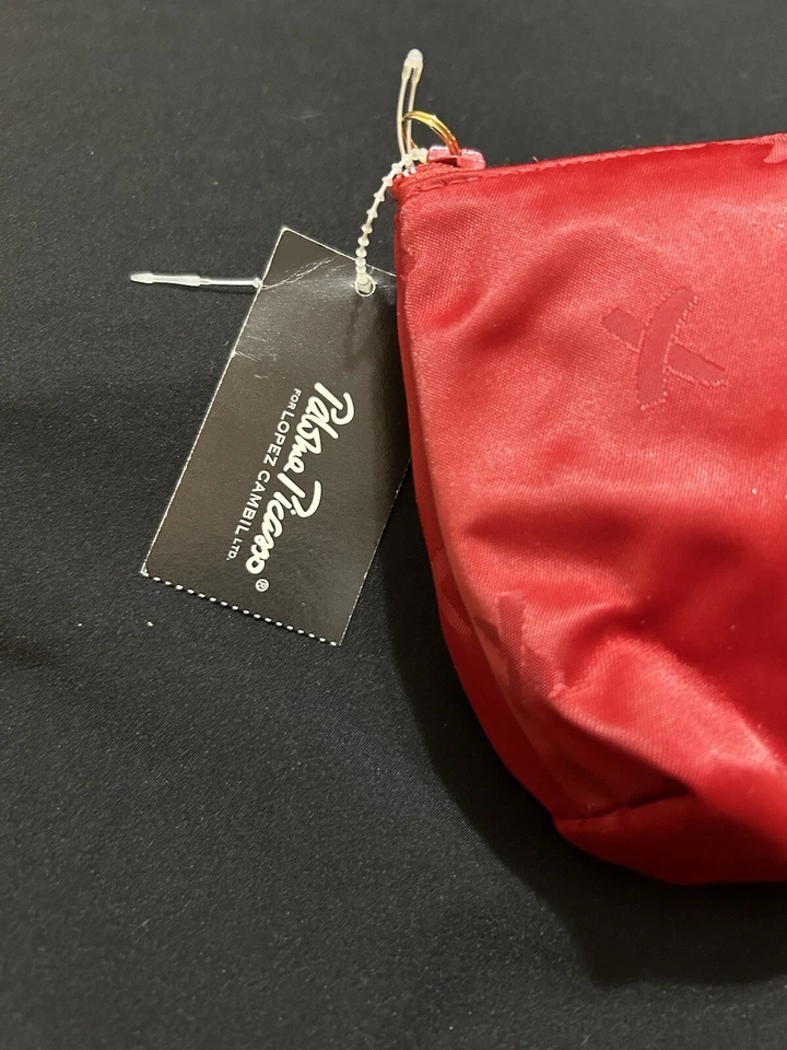 Bolsa de cosméticos Paloma Picasso para mujer roja tocador bolsa de maquillaje logotipo López Cambil Foto 2 de 4