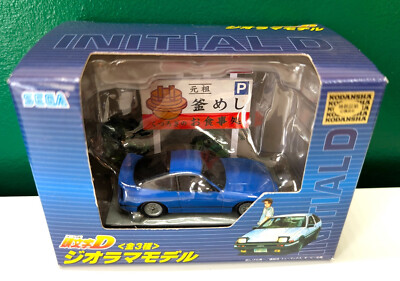 Sega Initial D 1/64 Nissan S13 Silvia Sileighty Blue Impulse diorama scene