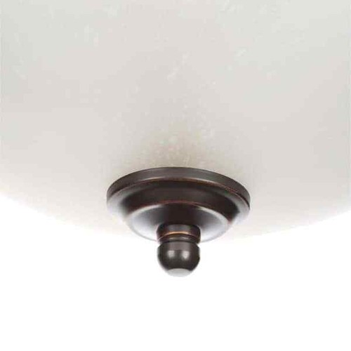 13 in. 2-Light Oil Rubbed Bronze Flush Mount Stylish Ceiling Fixture (4-Pack) - Picture 7 of 8