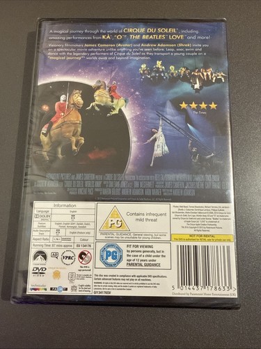 Cirque Du Soleil - Worlds Away (DVD, 2013)-REGION 2- NEW/SEALED - Picture 2 of 2