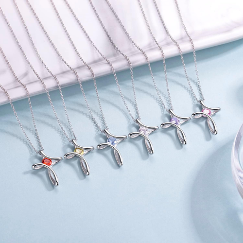Cross Necklace for Women Birthstone Necklaces for Women 925 Sterling Silver Pend - Picture 2 of 6