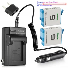 Kastar Battery AC Travel Charger for GoPro HERO9 HERO 9, GoPro ADDBD-001 Battery