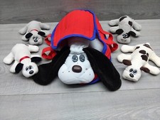 VTG 1985 TONKA 18" Pound Puppies white with brown spots and ears  4 9" Puppies