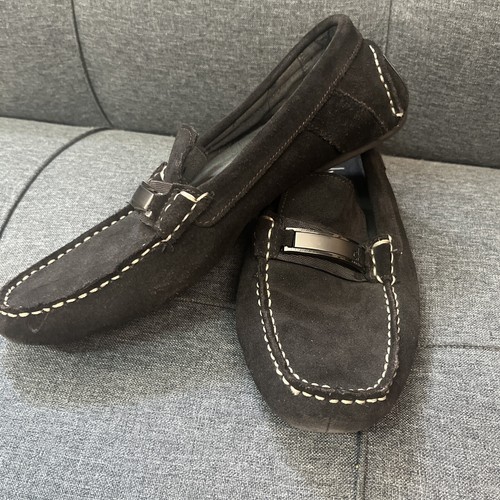 Calvin Klein Marcel Mens Sz 10.5 Suede Driving Moccasin Slip On Loafer Shoes - Picture 2 of 11