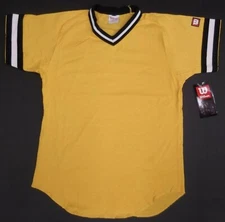 Wilson A4795 Gold V-Neck Throwback Jersey Youth (GBWB)