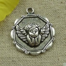 Free Ship 66 pcs tibetan silver angel charms 29X25mm L-3233
