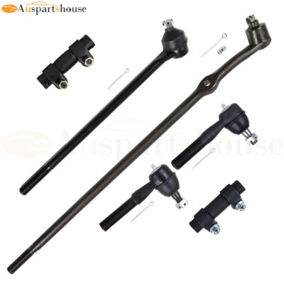 6pcs Front Steering Kit Inner Outer Tie Rods Adjusting Sleeve | Desertcart