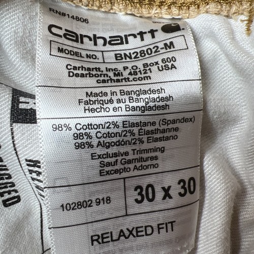 Carhartt Relaxed Fit Rugged Flex Mens Pants 30x30 Brown BN2802-M - Picture 17 of 21