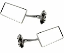 Rectangle Long Arm Peep Mirror Outside Side Rear View Door Hot Street Rat Rod Pr