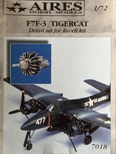 1/72 Aires F7F-3 TIGERCAT DETAIL SET: Cockpit, Engines Resin & Photo Etch PE OOP