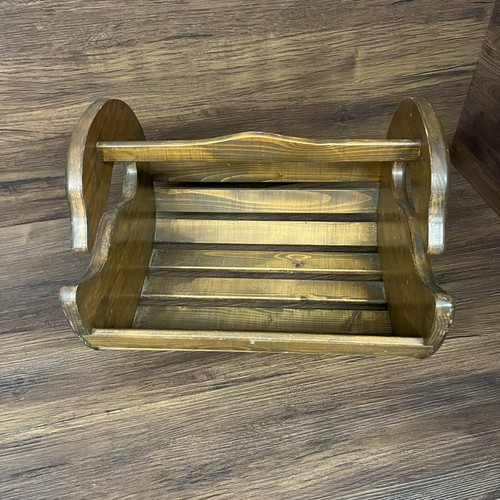 Vintage Hand Carved Swan Magazine Holder - BOHO/MCM - Picture 5 of 18