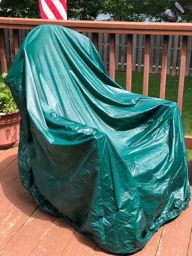 2 Pack - Vinyl 4-Stack Adirondack Chair Cover - Green Outdoor Patio Protection - Picture 6 of 6