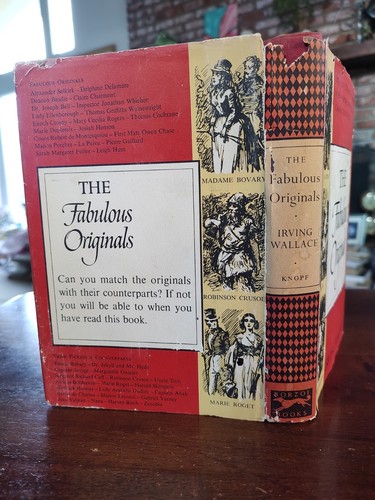 The Fabulous Originals by Irving Wallace, 1955 First Edition, Unmarked w/ D/J - Picture 5 of 10