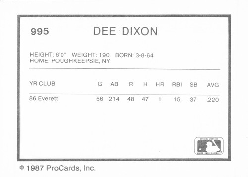 1987 ProCards Clinton Giants - You Pick 1 - SF Giants A Minor League - Picture 31 of 59