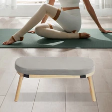 Bamboo Meditation Bench Kneeling Stool Foldable Yoga Bench with Carrying Bag