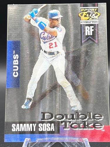 1996 Sportflix Double Take Sammy Sosa Manny Ramirez #11 - Picture 5 of 6