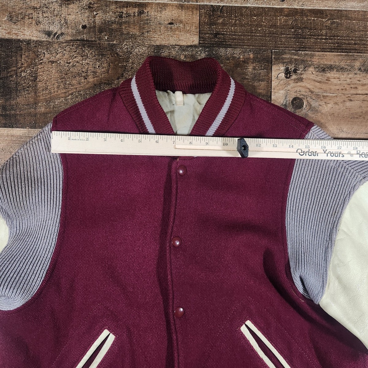 Vintage 50s 60s Lasley Knitting Co. Letterman Varsity Wool Jacket