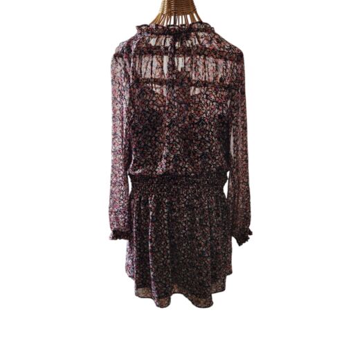 Mini abito donna Socialite taglia grande vita smock chiffon stravagante NUOVO - Foto 2 di 7