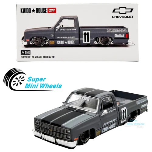 Mini GT x Kaido House 1:64 Chevrolet Silverado KAIDO V2 Gray #160