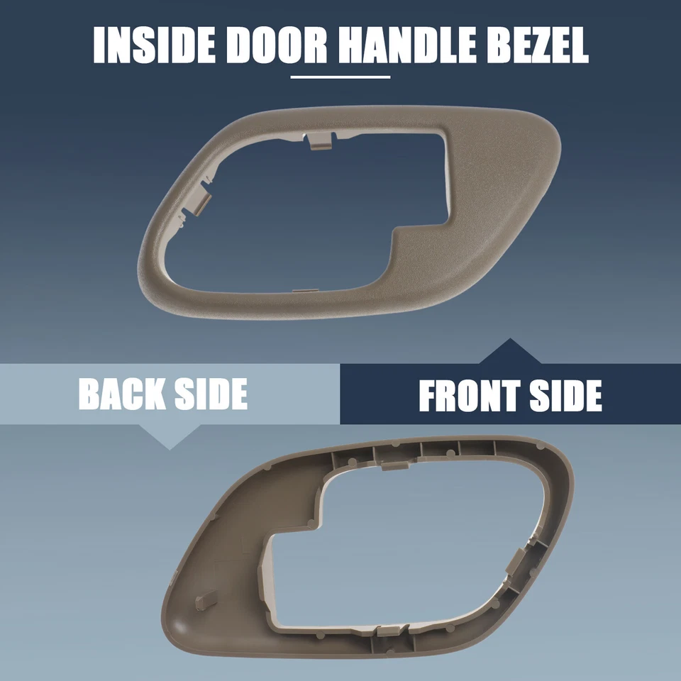 Paquete de 2 manijas de puerta interior marrón bisel diestro y derecho aptas para camioneta GMC C3500 Foto 2 de 4